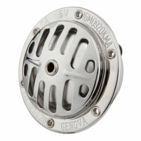 Clacson GRABOR 6V Cromo 72 mm con fissaggio a 6 fori per modelli senza batteria