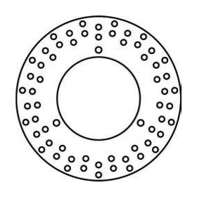 Festes Bremsscheibe GRIMECA 3 Löcher D.230-116mm