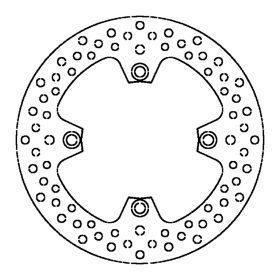 Disque de frein fixe GRIMECA 4 trous D.250-117 pour SUZUKI AN Burgman 650