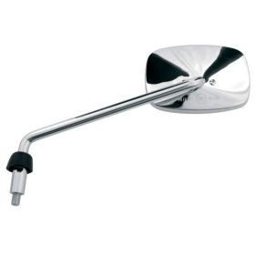 Left Mirror HERT Right Screw Chromed Rectangular 128x90mm for PIAGGIO