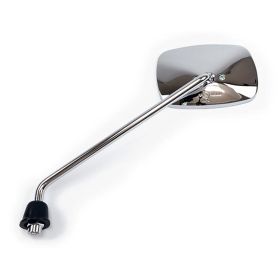 Left Mirror HERT Right Screw Chrome Rectangular 128x90mm for PIAGGIO