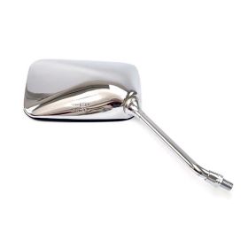 Specchietto destro HERT avvitamento sinistra Cromato Rettangolare 134x80mm per HONDA