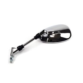Left Mirror HERT Chrome Oval 138x77mm Right Thread D 10x1.25 for YAMAHA