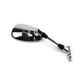Right Mirror HERT Chrome Oval 138x77mm Thread Diameter 10x1.25 for YAMAHA