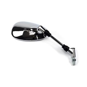 Right Chrome Oval Mirror 138x77 mm for YAMAHA