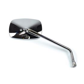 Right mirror HERT left screw Chrome Rectangular 128x90mm for APRILIA