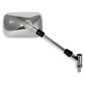 Right HERT Mirror Right Screw Chromed Rectangular 132x79mm for SUZUKI