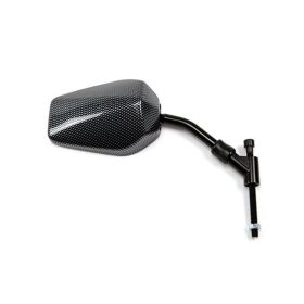 Right mirror HERT right screw carbon look rectangular for PEUGEOT XRACE 50