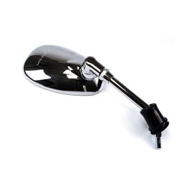 Right HERT chrome oval mirror thread D 10x1.25
