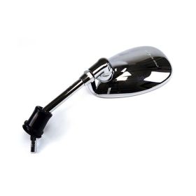 Left HERT mirror chrome oval pitch D 10x1.25