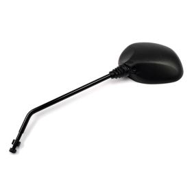 Left HERT Black Oval Mirror 140x100mm D Step 8 long arm for PIAGGIO