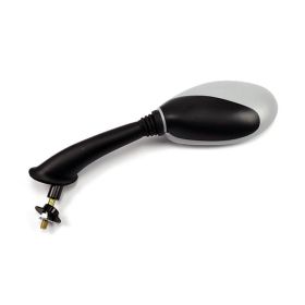 Specchietto Sinistro HERT avvitamento destra grigio/nero Ovale 147x82mm per PIAGGIO
