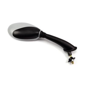 Specchietto destro HERT avvitamento destra grigio/nero Ovale 147x82mm per PIAGGIO