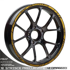 RIM WHEEL STICKERS DECALS SPORT LINE GOLD FOR APRILIA SMV DORSODURO 750 1200