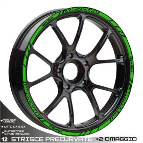 RIM WHEEL STICKERS DECALS SPORT LINE GREEN FOR APRILIA SMV DORSODURO 750 1200