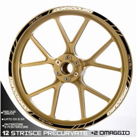 RIM WHEEL STICKERS DECALS SPORT LINE WHITE FOR APRILIA SMV DORSODURO 750 1200