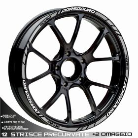 RIM WHEEL STICKERS SPORT WHITE SILVER FOR APRILIA SMV DORSODURO 750 1200