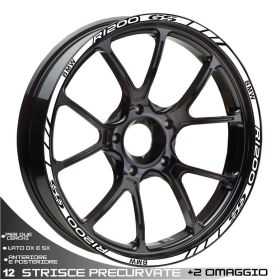 PROFILI ADESIVI SPORT RUOTA BIANCO PER BMW 1200 R GS ADVENTURE 2005-2013