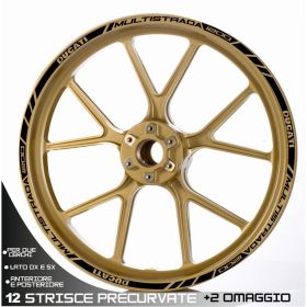 RIM WHEEL STICKERS DECALS SPORT LINE BLACK FOR DUCATI 1200 MULTISTRADA ENDURO