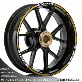RIM WHEEL STICKERS DECALS SPORT WHITE GOLD FOR HONDA CBR R 300