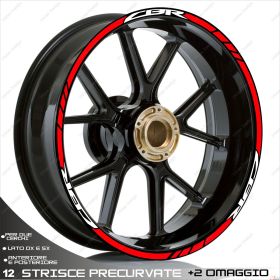 RIM WHEEL STICKERS DECALS SPORT WHITE RED FOR HONDA CBR R 300
