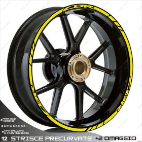 RIM WHEEL STICKERS DECALS SPORT YELLOW FOR HONDA CBR R 300