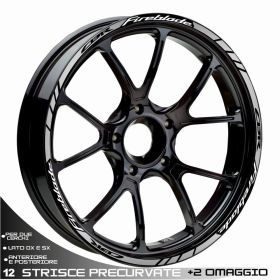 SET ADESIVI RUOTA SPORT BIANCO ARGENTO PER