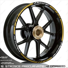 RIM WHEEL STICKERS DECALS SPORT WHITE GOLD FOR HONDA CB F HORNET 600