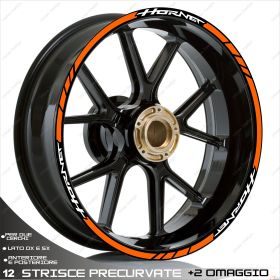 RIM WHEEL STICKERS SPORT WHITE ORANGE FOR HONDA CB F HORNET 600