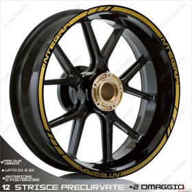 RIM WHEEL STICKERS DECALS SPORT LINE GOLD FOR HONDA INTEGRA 700 750