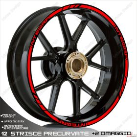 RIM WHEEL STICKERS DECALS SPORT LINE RED FOR HONDA INTEGRA 700 750