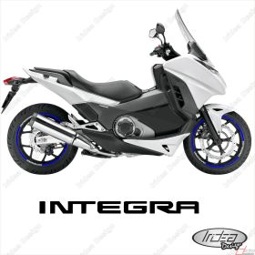 RIM WHEEL STICKERS DECALS SPORT LINE WHITE FOR HONDA INTEGRA 700 750