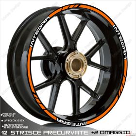 RIM WHEEL STICKERS DECALS SPORT LINE WHITE FOR HONDA INTEGRA 700 750