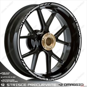ENSEMBLE ADHESIFS ROUE SPORT BLANC GRIS POUR HONDA INTEGRA 700 750
