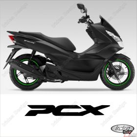 ENSEMBLE ADHESIFS ROUE SPORT VERT POUR HONDA PCX 125 150