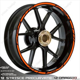 ENSEMBLE ADHESIFS ROUE SPORT ORANGE POUR HONDA PCX 125 150