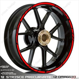 RIM WHEEL STICKERS DECALS SPORT LINE RED FOR HONDA PCX 125 150