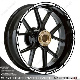 RIM WHEEL STICKERS DECALS SPORT LINE WHITE FOR HONDA PCX 125 150