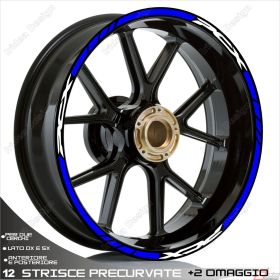 ENSEMBLE ADHESIFS ROUE SPORT BLANC BLEU POUR HONDA PCX 125 150
