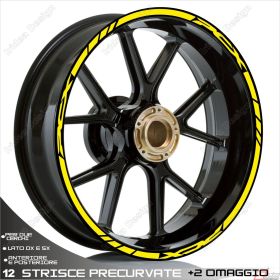 RIM WHEEL STICKERS DECALS SPORT YELLOW FOR HONDA PCX 125 150