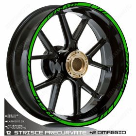 RIM WHEEL STICKERS DECALS SPORT LINE GREEN FOR 650 ER6N ER6-N ER 6 N