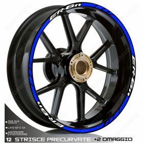 RIM WHEEL STICKERS DECALS SPORT LINE WHITE FOR 650 ER6N ER6-N ER 6 N