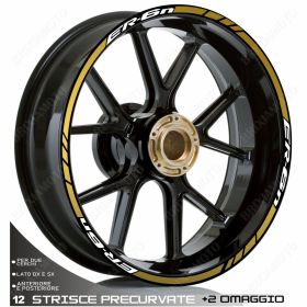 RIM WHEEL STICKERS DECALS SPORT WHITE GOLD FOR 650 ER6N ER6-N ER 6 N