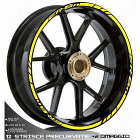RIM WHEEL STICKERS DECALS SPORT YELLOW FOR 650 ER6N ER6-N ER 6 N