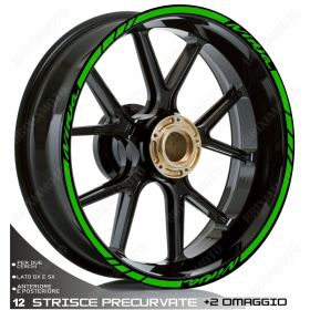 RIM WHEEL STICKERS DECALS SPORT LINE GREEN FOR NINJA ZX R 600 1000 250 300