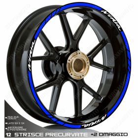 RIM WHEEL STICKERS DECALS SPORT WHITE BLUE FOR NINJA ZX R 600 1000 250 300