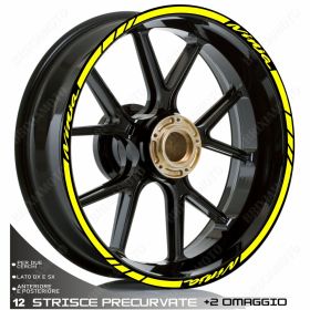 RIM WHEEL STICKERS DECALS SPORT YELLOW FOR NINJA ZX R 600 1000 250 300