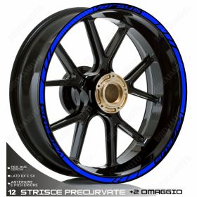 RIM WHEEL STICKERS DECALS SPORT LINE BLUE FOR KAWASAKI KLZ VERSYS 1000