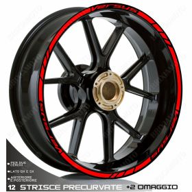 RIM WHEEL STICKERS DECALS SPORT LINE RED FOR KAWASAKI KLZ VERSYS 1000