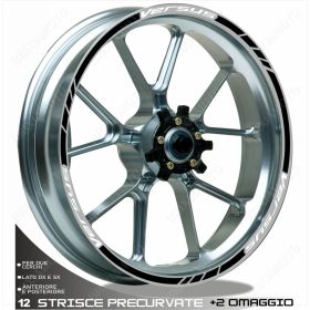RIM WHEEL STICKERS SPORT WHITE BLACK FOR KAWASAKI KLZ VERSYS 1000
